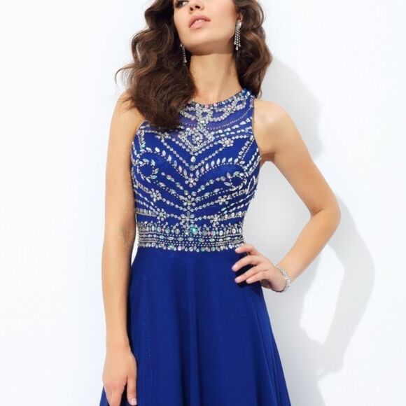 A-Line/Princess Beading Scoop Sleeveless Floor Length Dress 4 - Picture 9 of 9